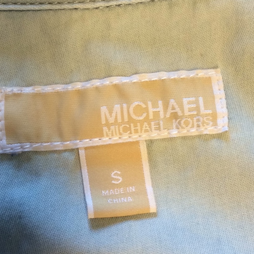 MICHAEL Michael Kors Light Denim Wash Shirt- Small - Picture 3 of 16